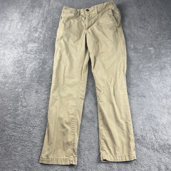American Eagle Next Level Flex Pants Mens 28x27 Beige Tan Slim Straight - Picture 1 of 15